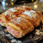 Flaky guava pastry with golden crust and sweet guava filling, freshly baked and ready to enjoy.