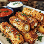 Homemade stuffed ziti fritta in large portions with marinara sauce