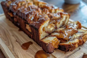 Thick batter for Amish Apple Fritter Bread in a stand mixer