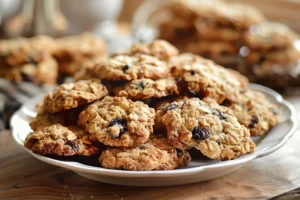 Pile of Homemade Vanishing Oatmeal Cookies
