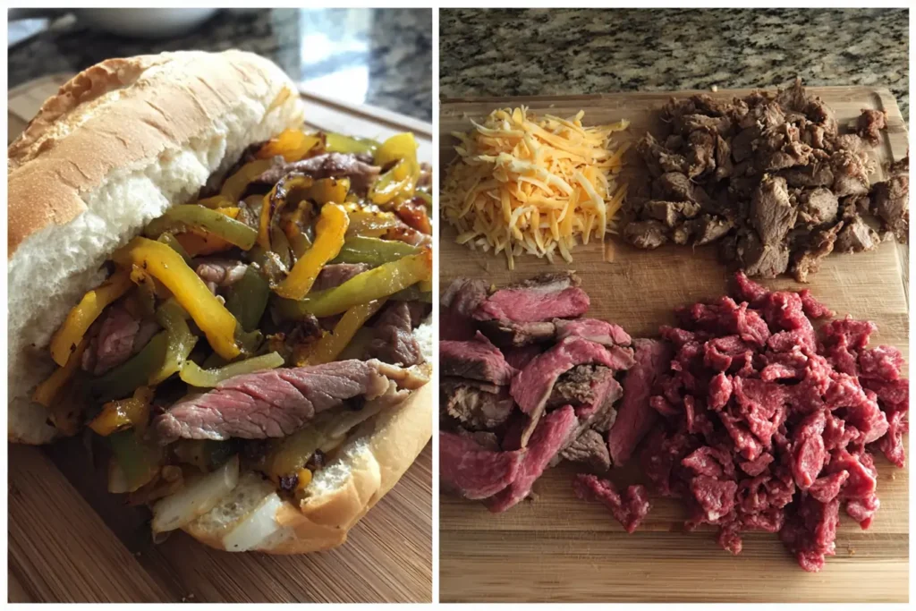 ribeye vs sirloin vs shaved steak vs ground beef for Philly cheesesteak casserole