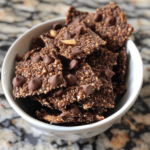 chocolate quinoa crisps made with puffed quinoa and dark chocolate
