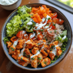 Buffalo Chicken Bowl finished dish for recipe card