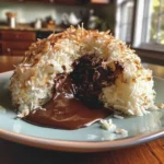 Coconut Dome with Chocolate Spread finished dish for recipe card