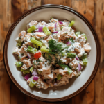 Greek Yogurt Tuna Salad finished dish for recipe card