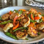 Potsticker Stir Fry finished dish for recipe card