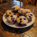 Vegan Blueberry Muffins finished dish for recipe card