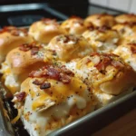 Chicken Bacon Ranch Sliders finished dish for recipe card