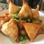 Rice Paper Crab Rangoons finished dish for recipe card