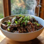 Korean Bulgogi Beef finished dish for recipe card