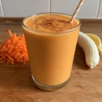 Close-up of a Carrot Banana Smoothie recipe card image