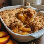 Making Easy Peach Crumble