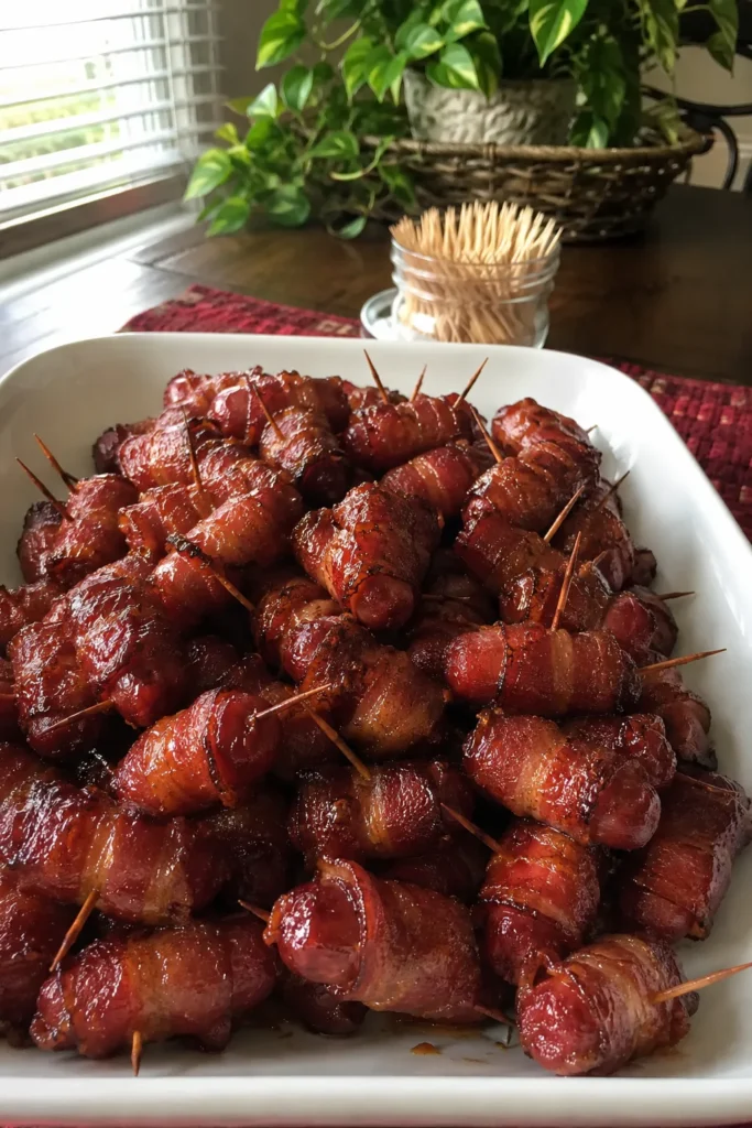 Easy Bacon Wrapped Little Smokies Recipe for parties and game day