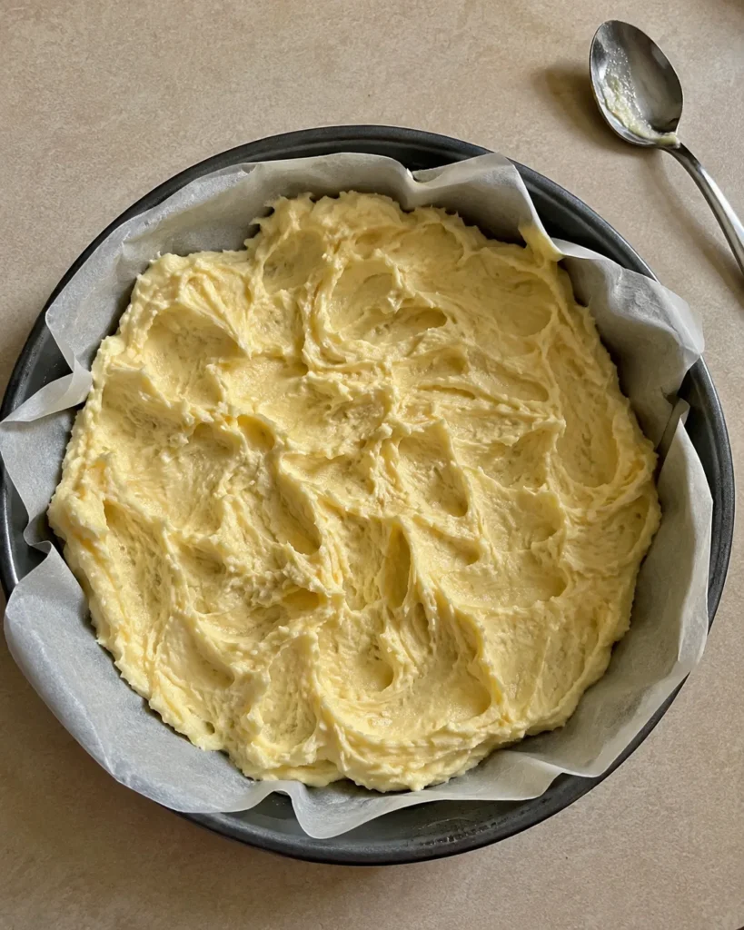Choux pastry dough for Cherry Karpatka Recipe before baking