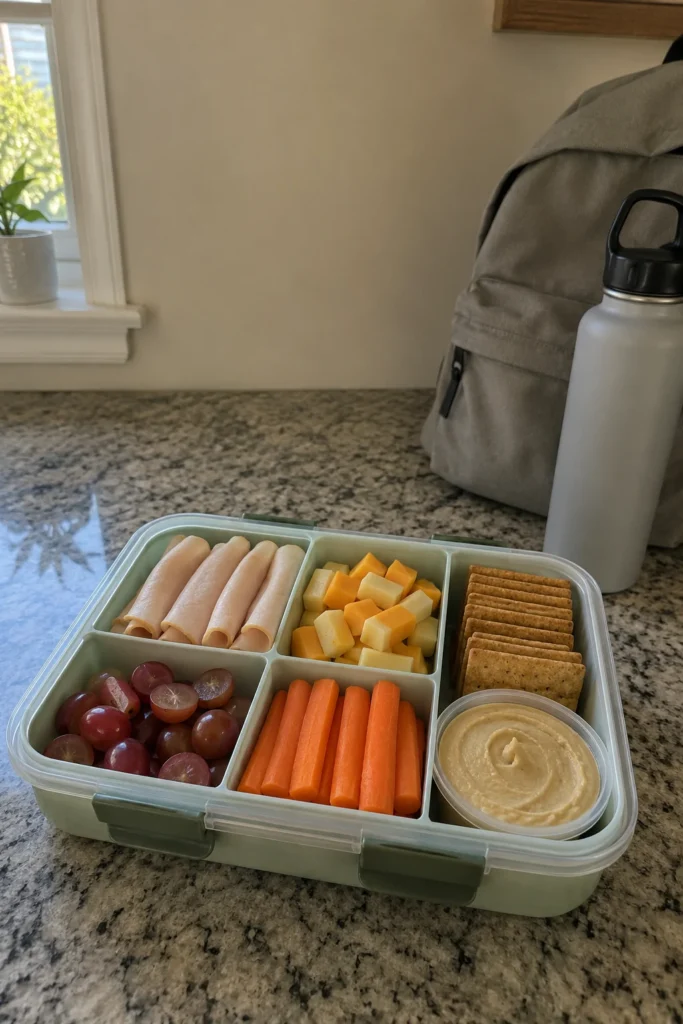 Easy DIY Snacky Lunch Box idea for busy school mornings