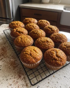 Low Carb Keto Pumpkin Muffins cooling on a wire rack