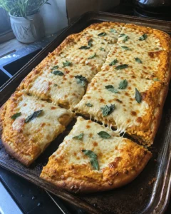 Pumpkin Ricotta Flatbread cooling on a wire rack